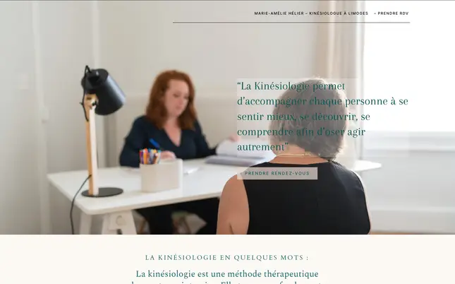 Site web MAH Kinésiologie - Agence web Limoges spécialisée thérapeutes